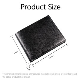 Mens Wallet Slim Credit Card Holder Wallet for Men and Boy, Man Small Wallet Bifold Credit Card Wallet Leather Mens Slim Wallet Lightweight and Portable for Pants Pockets (Casual, Black)