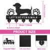 ORIGACH Dachshund Dog Wooden Key Holder for Wall Black Wood