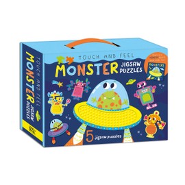Touch and Feel Puzzle and Board Book Set - Monsters - Tactile Fun For Children Aged 3 Years Upward
