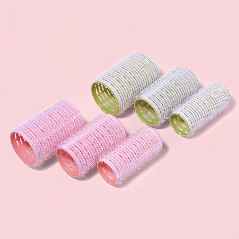 手巻きカーラー 前髪 ヘアローラーセット 6本セット サロン 前髪カーラー 巻き髪用 DIY ヘアスタイル 理髪カーラー