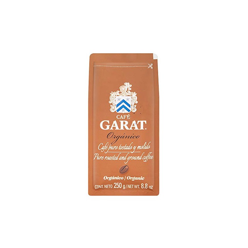 Garat Café Tostado y Molido Orgánico, 250 G