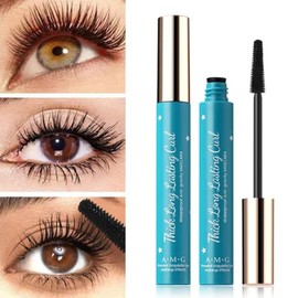 Thick Long Lasting Curl Curling Eyelash Iron Mascara-Waterproof, Voluminizing and Lengthening, Smudge-Proof,Clump-free, Ultra fine,Black Color Mascara.
