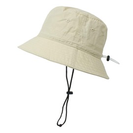 Muryobao Womens Bucket Sun Hat Packable Summer Travel Beach Fishing Cap for Outdoor UV Protection UPF50+, Beige, One Size