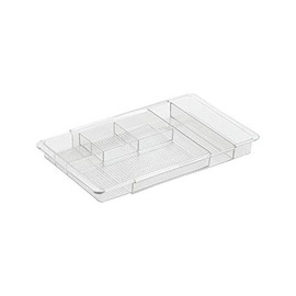 iDesign Expandable Vanity Drawer Organizer, The Clarity Collection – 11.25” to 18.5”, Clear