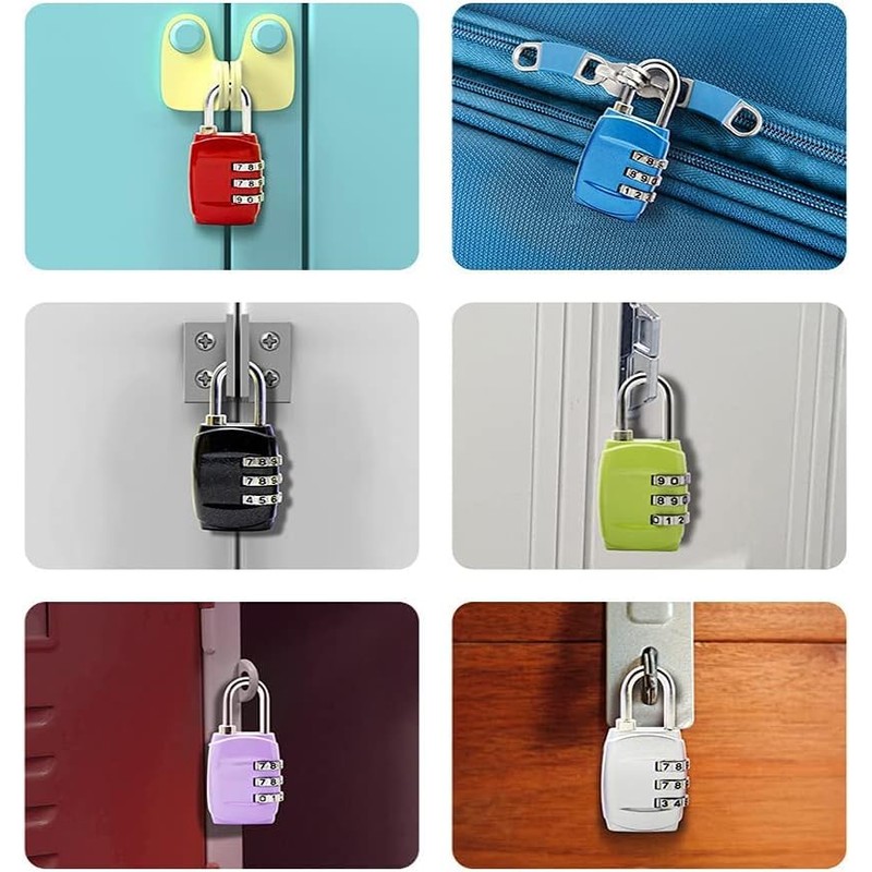 2pcs Luggage Locks - 3 Digit Combination Padlock Codes -