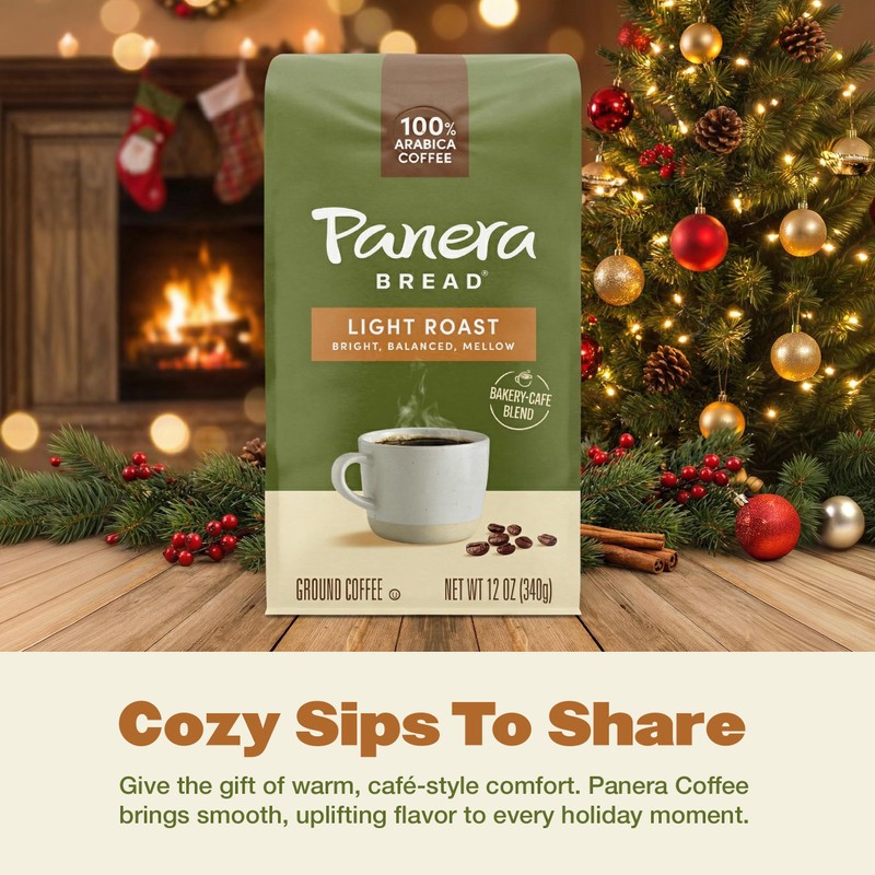 Panera Light Roast Ground Coffee, 100% Arabica, Sustainably Sourced –