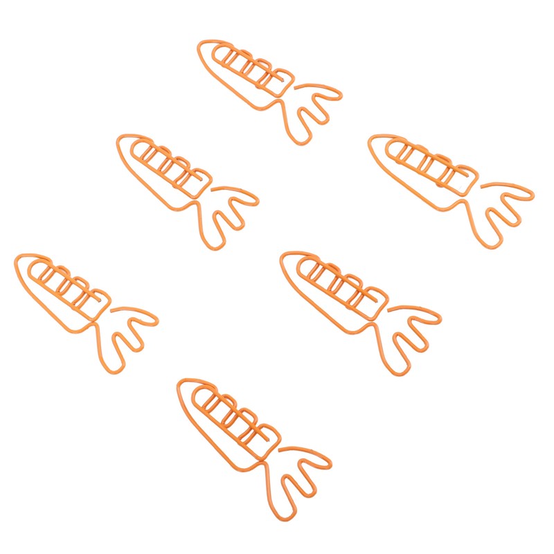 100Pcs Carrot Paper Clips Carrot Shape Strong Metal Anti Slip