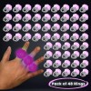 Party Glowz LED Light Up Flashing Pink Jelly Bumpy Rings