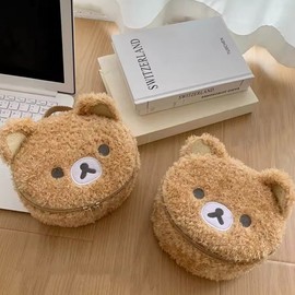 Rilakkuma Pouch Doll Ririkuma Bear Case Mini Bag Travel Round Pouch / 리락쿠마 파우치 인형 리리쿠마 곰돌이 케이스 미니가방 여행용 원형파우치