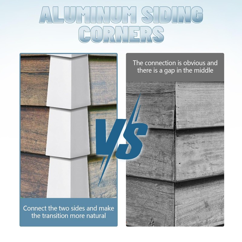 8 Pcs Aluminum Siding Corners 8 Inch Outside White Siding
