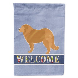 Caroline's Treasures BB5529GF Caucasian Shepherd Dog Welcome Garden Flag Mailbox Flag Decorative Yard Flag Banner Outside Patio Artwork Yard Flower Beds, Garden Size, Multicolor