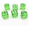 10 Pieces Green Dice, 6 Sided Dice for Board Games,