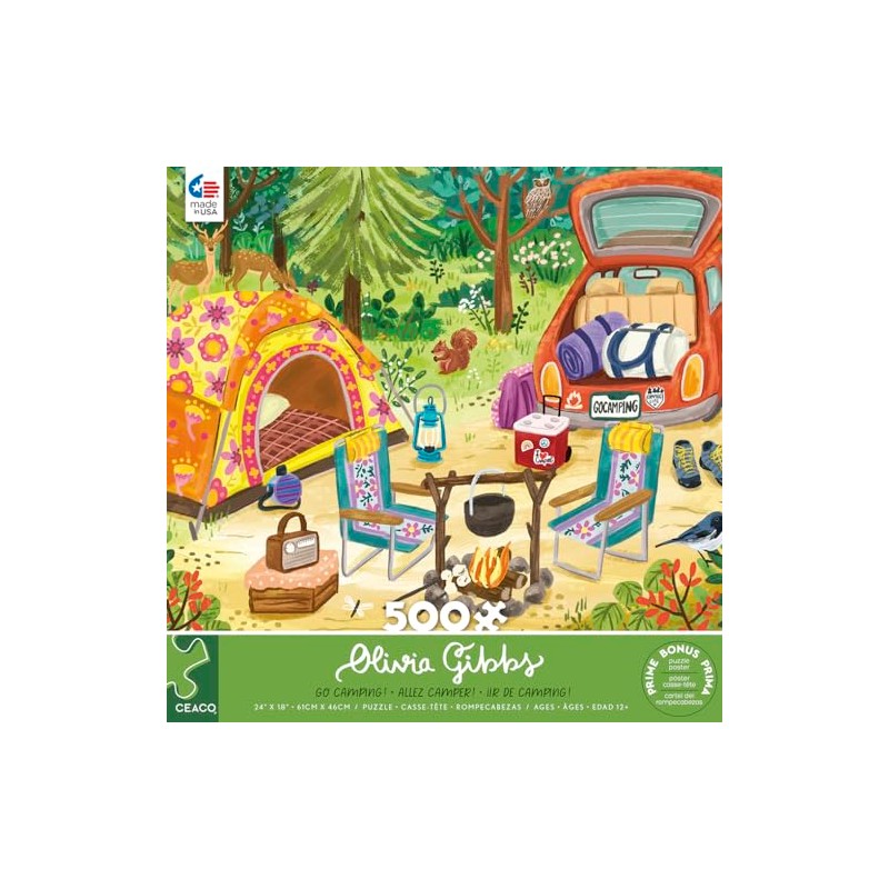 Ceaco - Olivia Gibbs - ¡Ve a Acampar! - Rompecabezas