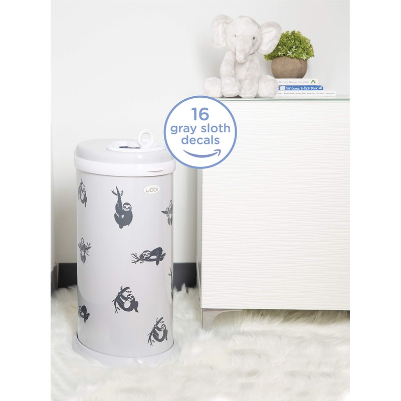 Ubbi Sloth Peel and Stick Decal Stickers, Decorative Sticker for