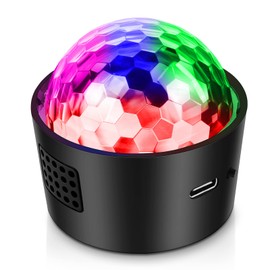 Xelletye Mini Disco Ball Lights,Party Lights,Sound Activated for Outdoor Indoor,Home Room Dance Parties Birthday 2025 New Year Gifts for Kids