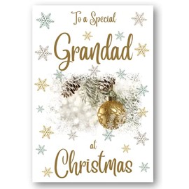 Second Ave Grandad Christmas Gold Bauble Xmas Holiday Festive Greetings Card