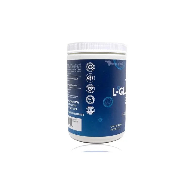 Glutamina Sin Sabor 325 G Gluten Free Micronizada Vegan Mrm