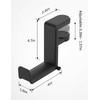 Celerion Headphone Hook - Under Desk Headphone Holder with 360-Degree