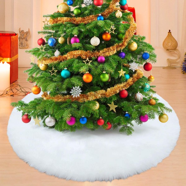 KUUQA Christmas Tree Skirt, 30.7 inches (78 cm), Christmas Tree Decoration, Ornament