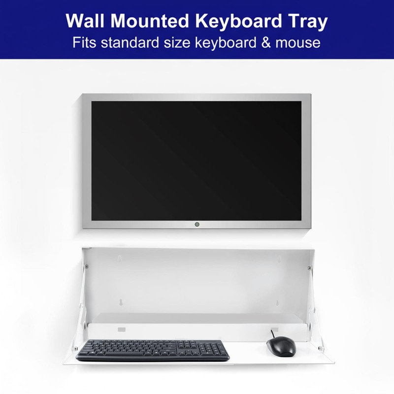 Otoolling 1 Pcs 24 Inch Keyboard Wall Mount Foldable Fits
