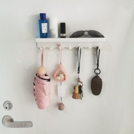 Poywaze Magnetic Kitchen Tool Hook, Magnetic Hook, Strong Magnet Wall Hanging, No Drilling Required, Entryway, Key Hook, Kitchen, Bathroom Hook, Small Storage (W11.2 x D2.0 x H2.4 inches (28.5 x 5 x 6