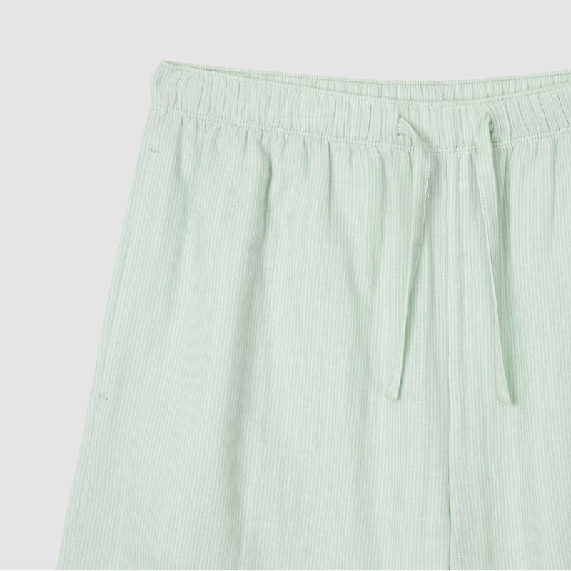JAJU Summer Double Cotton 5-part Pajama Set_Light Mint