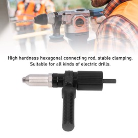 Electric Riveting Gun Adapter, Rivet Gun Accessory, Electric Drill Rivet Machine, Grab Rivet and Nail GunHead, Electric Drill Rivet Gun Adapter, Power Hand Tool Riveting Kit