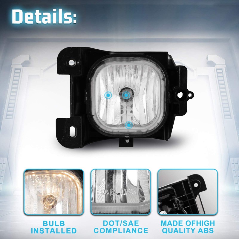 AUTOFREE Fog Lights Fit for Ford Ranger 2004 2005 (not