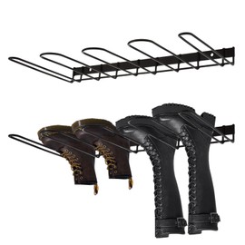 LOPYXBR 2 PCS Boot Rack Wader Hangers Holds 4 Pairs Boot Storage Organizer Tall Boots Metal Boot Rack Organizer Tall Boots Wall Mounted Shoe Rack Wire Boot Hanger for Closet, Entryway, Indoor, Garage