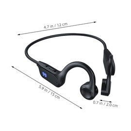 Operitacx Headphones for Fitness, Waterproof Headset with Intelligent Display, Card Slot, Outdoor Activities, Listening to Music, Stylish Design