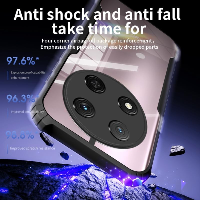 TPDRUY Funda para Honor Magic7 Lite 5G Case Transparente Uso