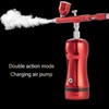 Auto Cordless Airbrush Kit Rechargeable Handheld 17.4psi Compressor for Nails