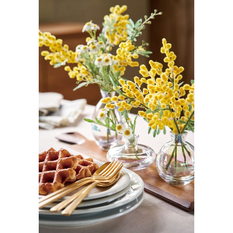 Tokyodo FM002193-zzz Artificial Flowers MAGIQ Bright Mimosa Yellow L 16.5