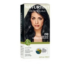Naturtint 2NB Blue Black Permanent Hair Color (Pack of 1), Ammonia Free, Vegan, Cruelty Free, up to 100% Gray Coverage, Long Lasting Results (Packaging may vary)