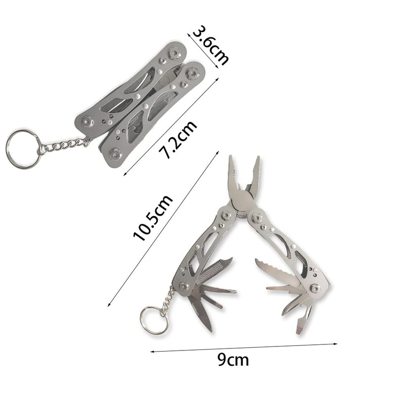 12-in-1 Stainless Steel General Plier Mini Multitool Plier Set Floding