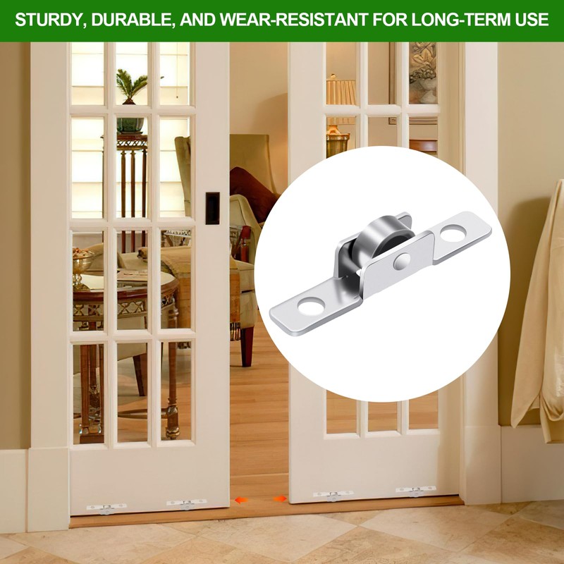 12 Pack 3/8 inch Push-Pull Sliding Window Roller Metal Wheels,
