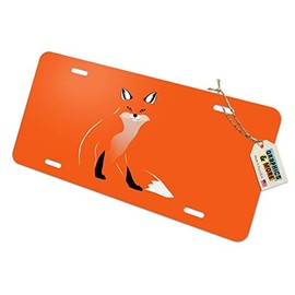 GRAPHICS & MORE Stylish Red Foxy Fox Novelty Metal Vanity Tag License Plate