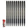 RADIUS Tri Flex Ballpoint Pens, BLACK, 1.0mm Medium Point, Pack