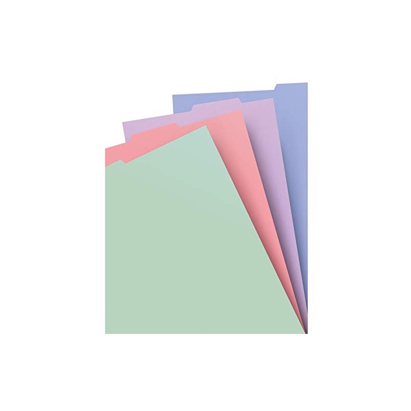 A4 Classic Pastels Blank Index 4 tabs Notebook Assorted