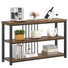 FOLUBAN Industrial Console Table, 3 Tier Entryway Sofa Foyer Table