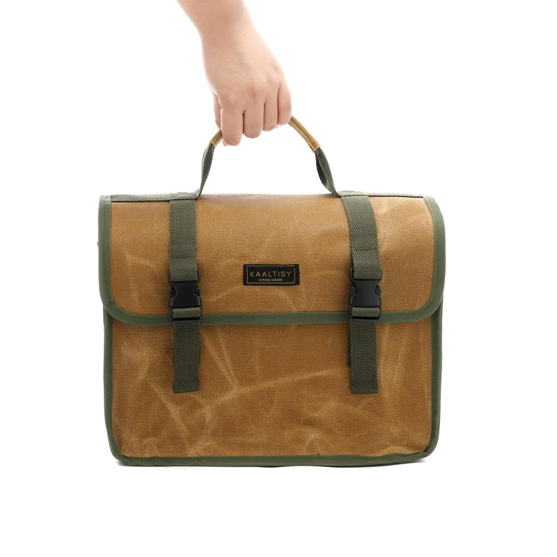 Tool Bag, Heavy Duty 16oz Waxed Canvas Tool Carrier, Multi-Purpose