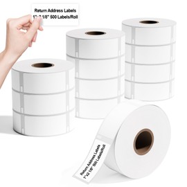 Wonfoucs 30336 Return Address Labels 12 Rolls Replace for Dymo Adress Labels 1 x 2-1/8 LW Multi-Purpose Labels Work with Dymo Labelwriter 450 4XL 450 Turbo Desktop Thermal Label Printer, Barcode Label