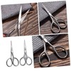 Baluue 2pcs Eyebrow Scissors Stainless Steel Grooming Trimmers Pointed and
