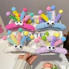 Large Dopamine Shaped Hairpin Funny Plush Eyes Spring Colorful Claw