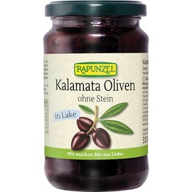 Rapunzel Kalamata Olives without Stone in Lake (315 g) - Organic