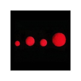 Crochet Balls-Red 0.75 inch -set of 4