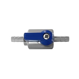 Beduan 1/4” Hose ID Barb Ball Valve 304 Stainless Steel Mini Shut Off Valve for Water Gas Fuel Drip Irrigation and Aquariums(Pack of 2)