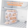 LABRIMP Egg Holder for Fridge Transparent Storage Organizer with Automatic