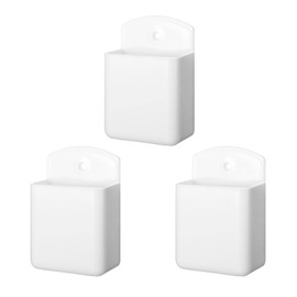 Yylaiire 3 Pcs Remote Control Holder Wall Mount White TV Remote Holder Self-Adhesive Wall Mount Storage Organizer for Home Office School and Living Room TV Air Conditioner Pen (White)