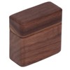 Ring Box Walnut Magnetic Cover Inlay Fleece Portable Wooden Wedding